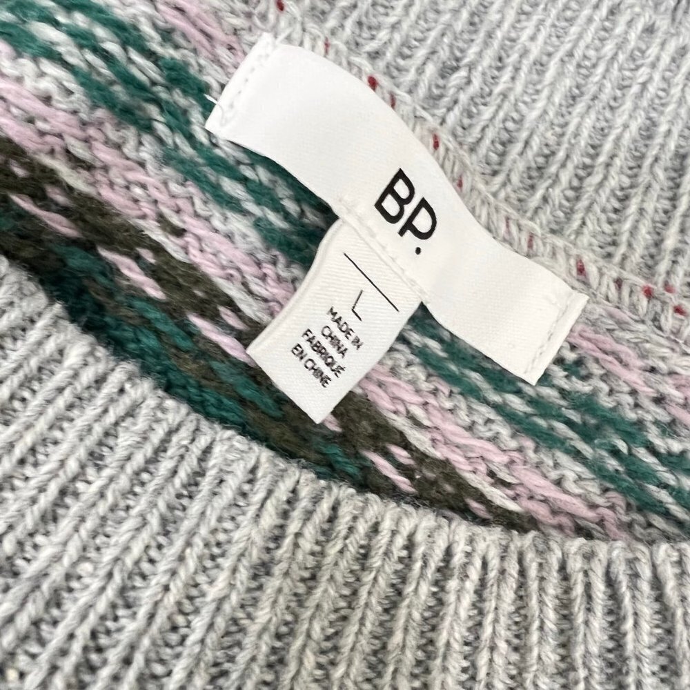 BP Fair Isle Crewneck Sweater Size Large - Picture 7 of 8